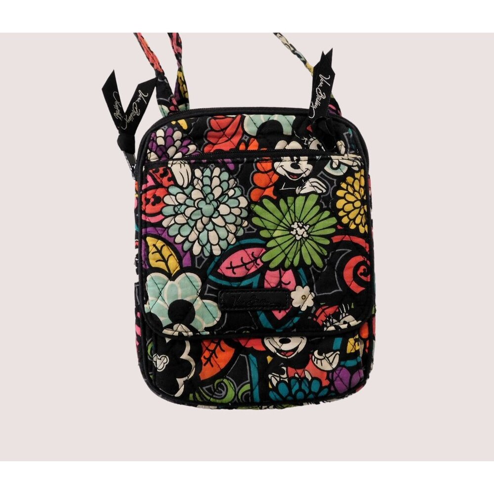 Vera Bradley Disney Mickey Mouse Magical Blooms Crossbody Purse Bag Adj Strap